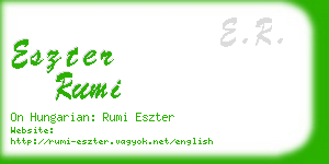 eszter rumi business card